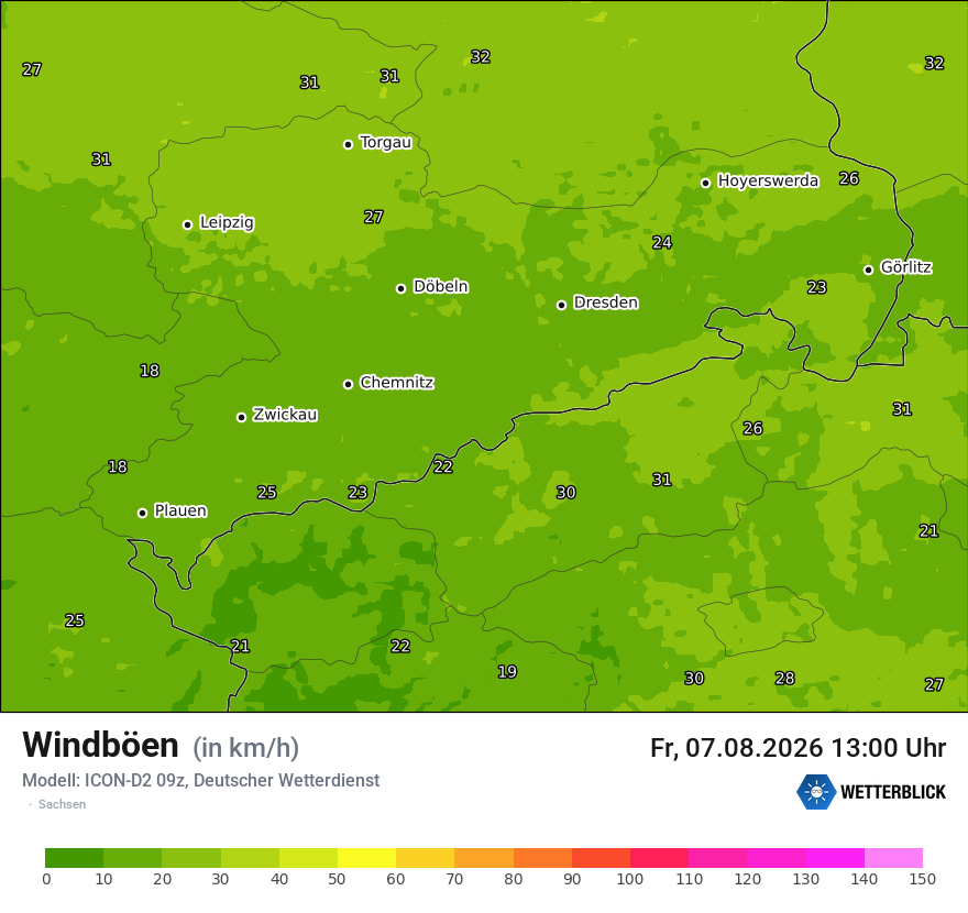 Maximale Windböen