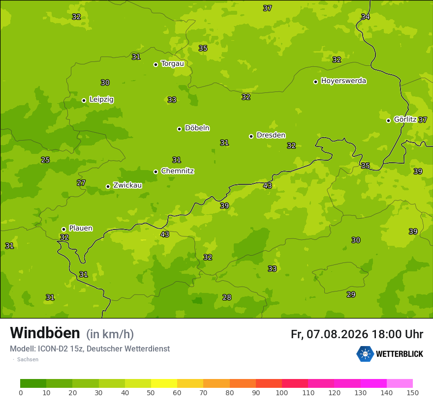 Maximale Windböen