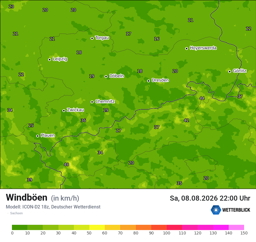 Maximale Windböen