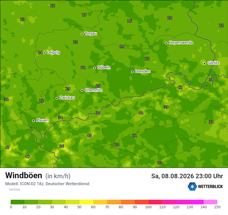 Maximale Windböen