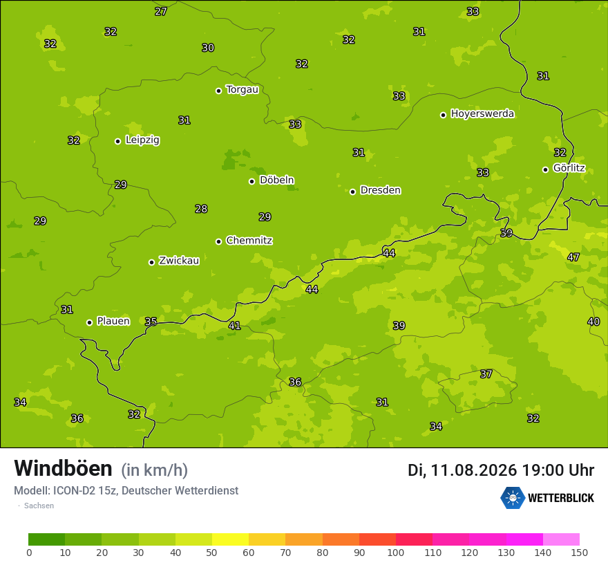 Maximale Windböen