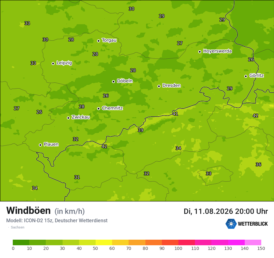 Maximale Windböen
