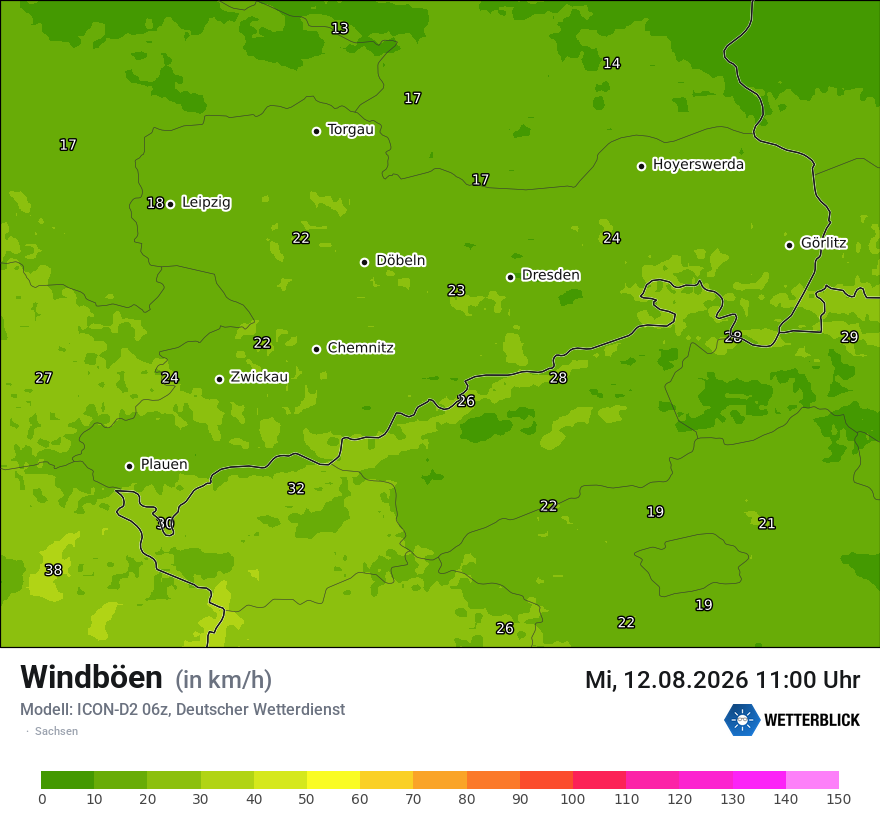 Maximale Windböen