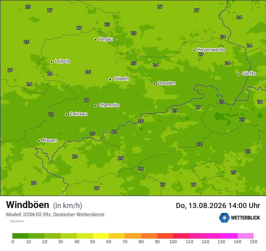 Maximale Windböen