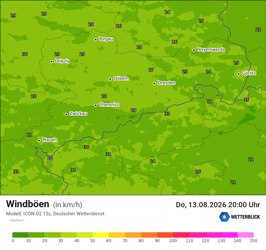 Maximale Windböen