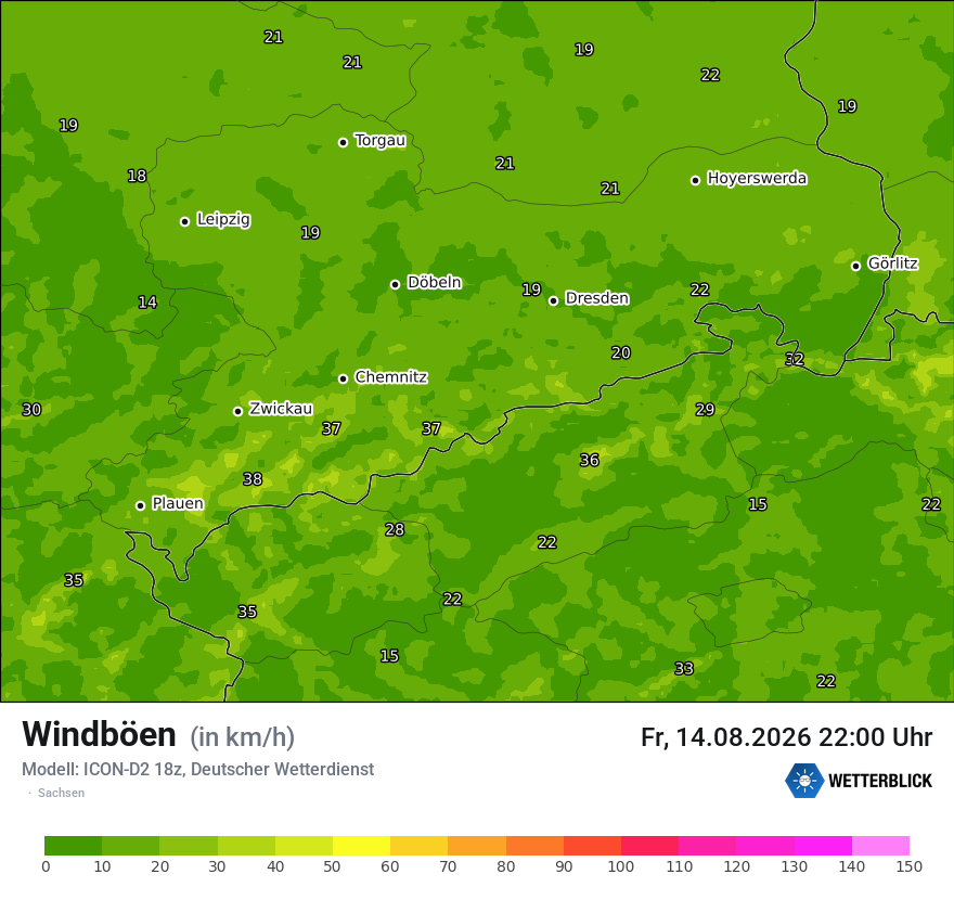 Maximale Windböen