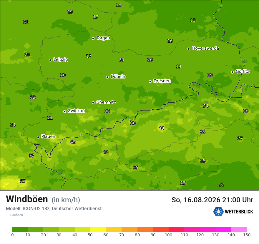 Maximale Windböen