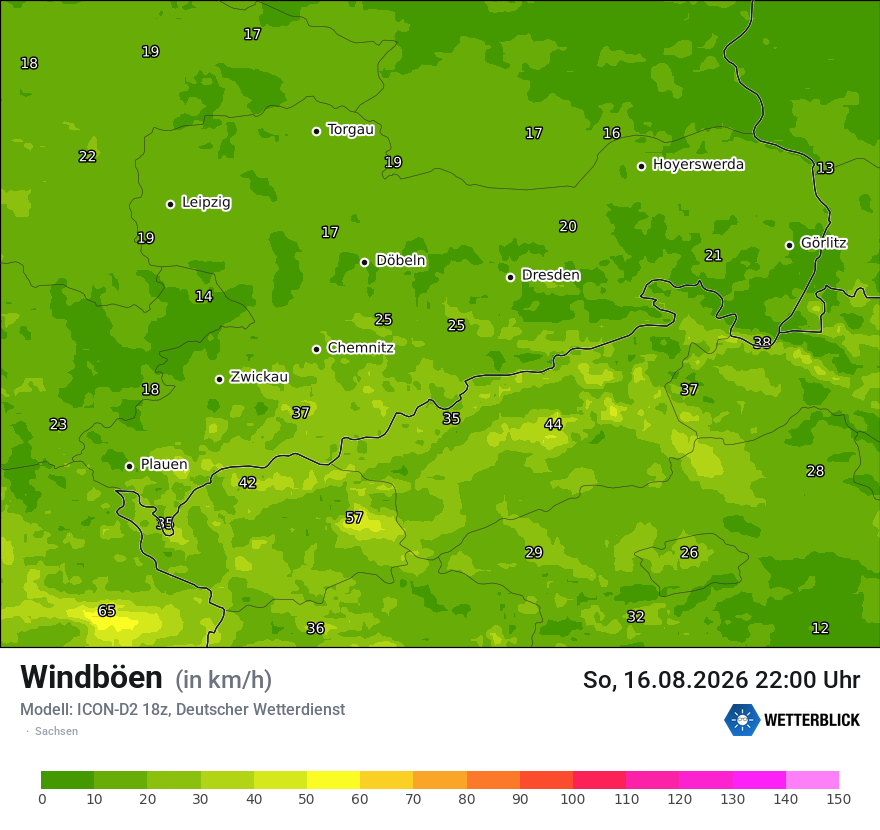 Maximale Windböen