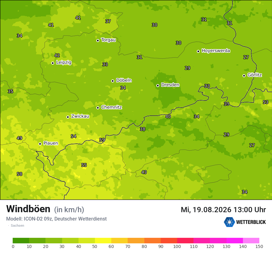 Maximale Windböen