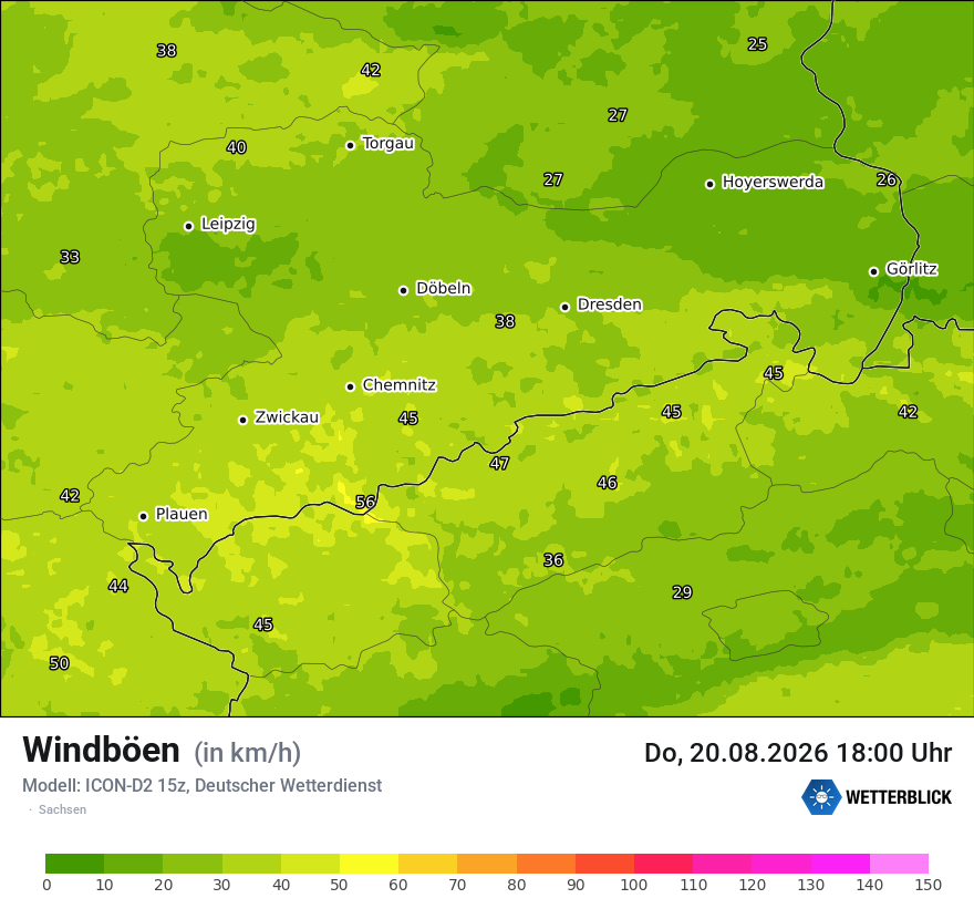 Maximale Windböen