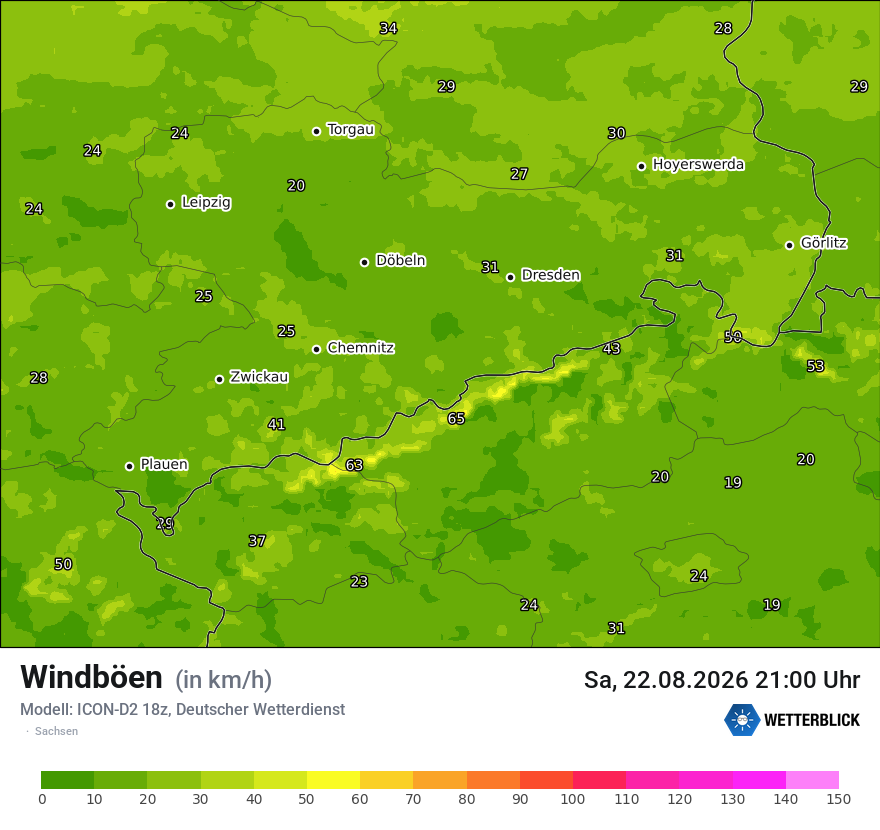 Maximale Windböen