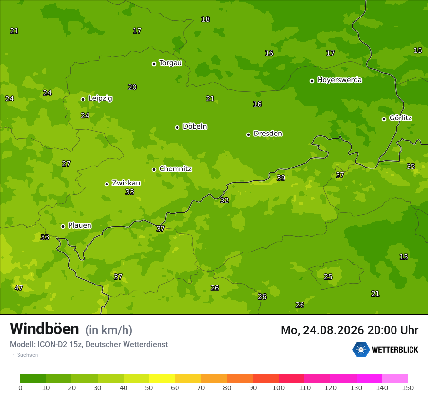 Maximale Windböen