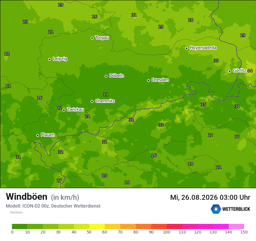 Maximale Windböen