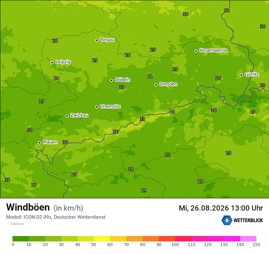 Maximale Windböen