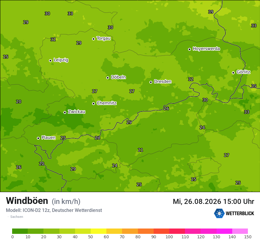 Maximale Windböen