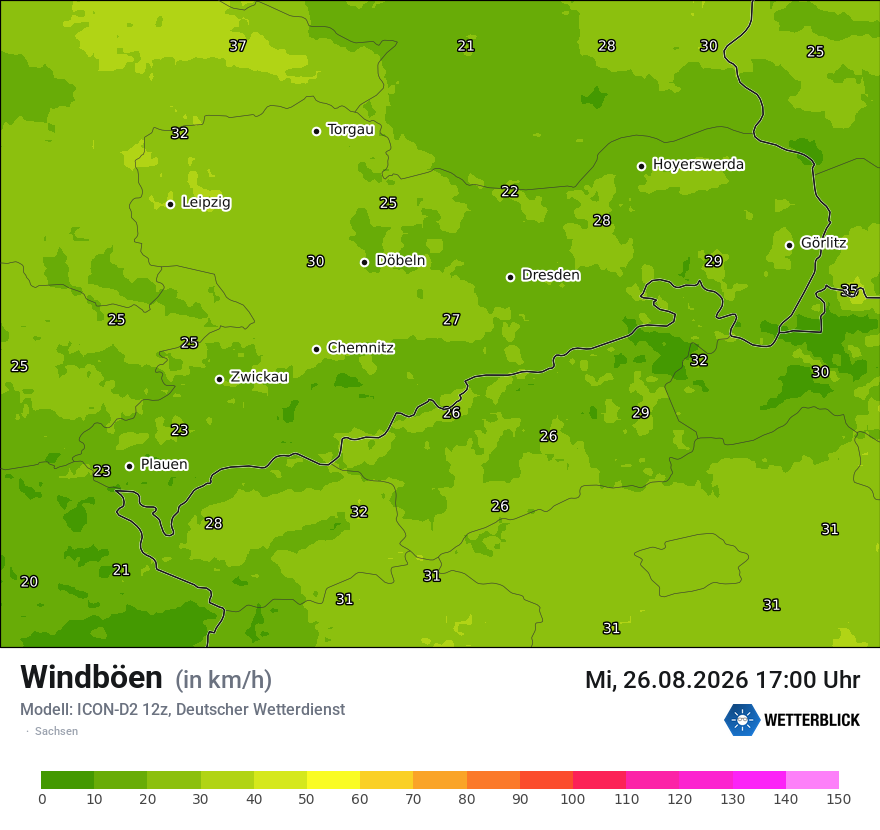 Maximale Windböen