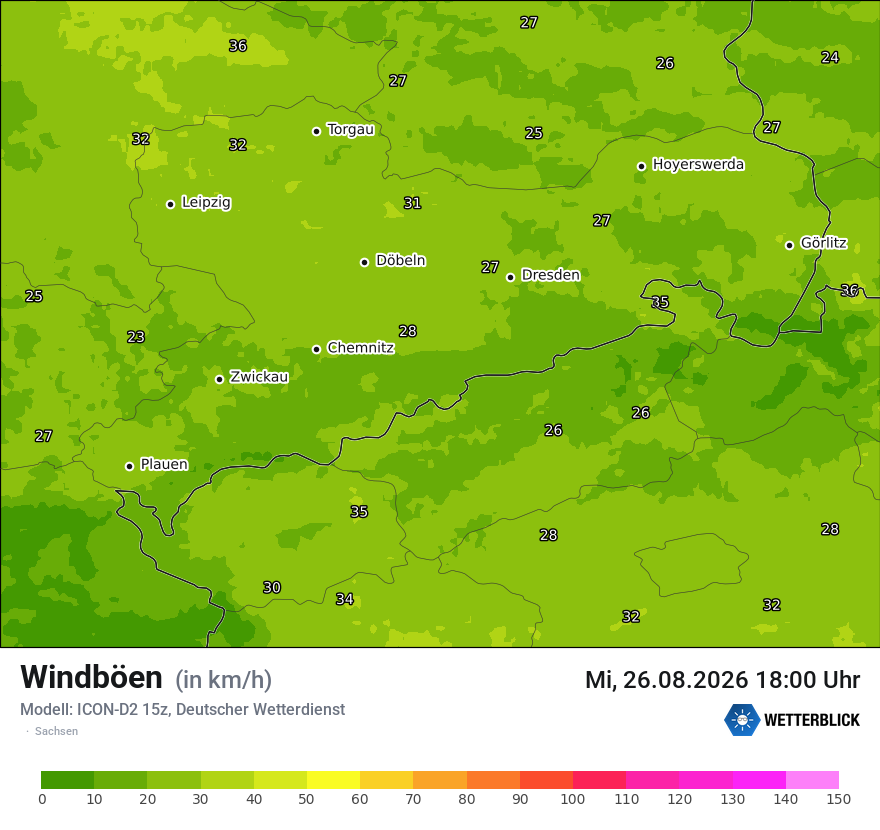 Maximale Windböen