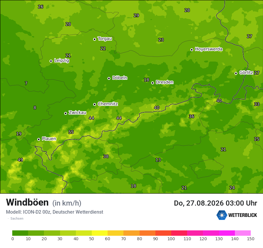 Maximale Windböen