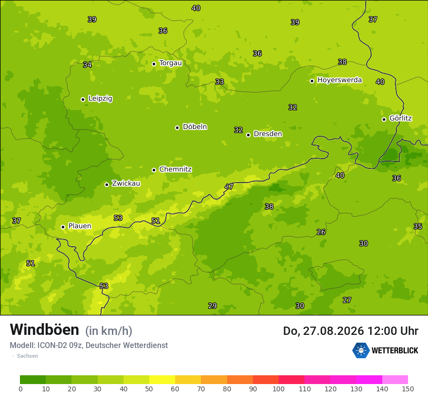 Maximale Windböen
