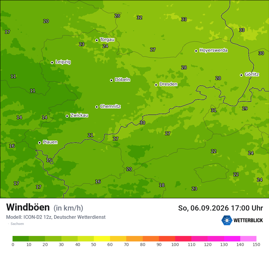 Maximale Windböen