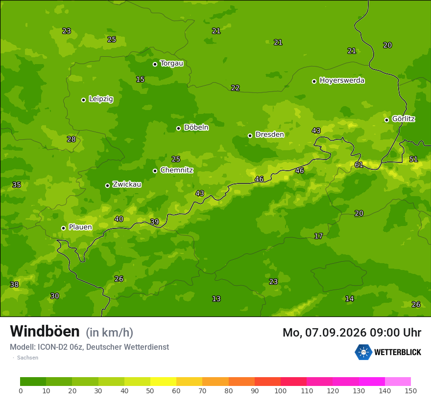 Maximale Windböen