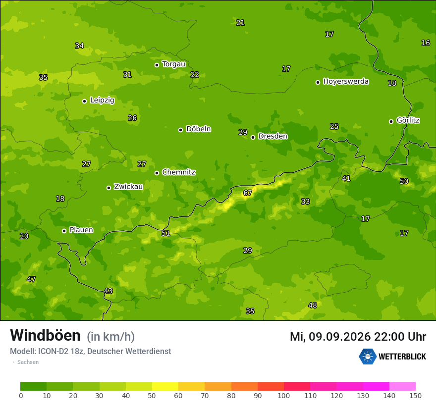 Maximale Windböen