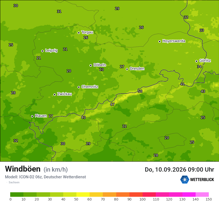 Maximale Windböen