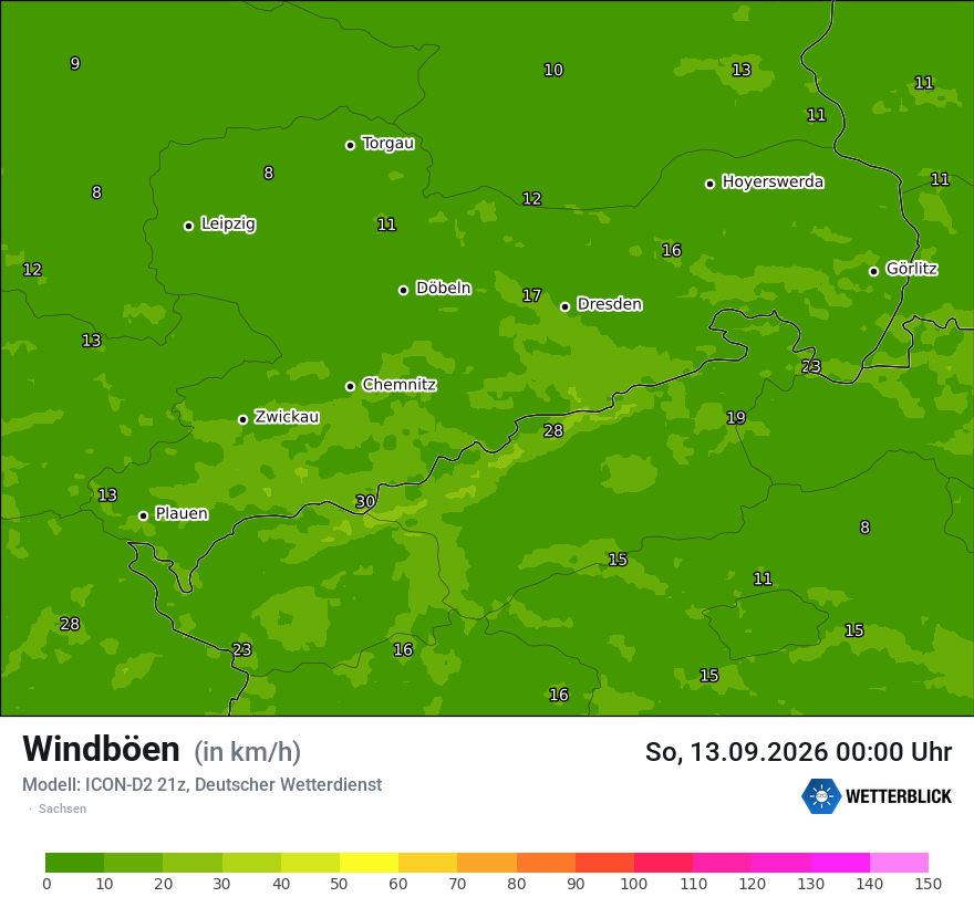 Maximale Windböen