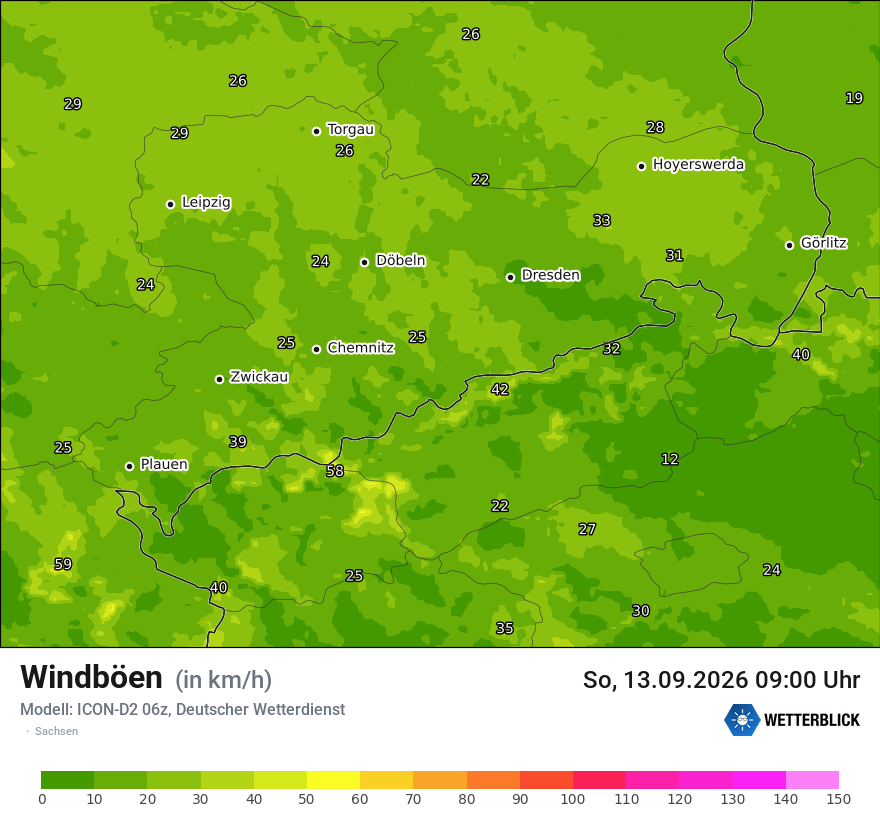 Maximale Windböen