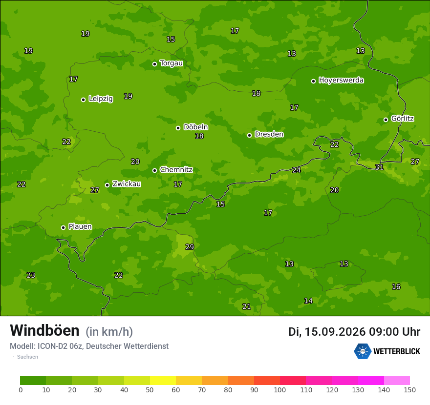 Maximale Windböen