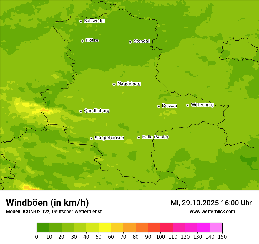 Modellkarten Windgeschwindigkeit Modellkarten Windgeschwindigkeit