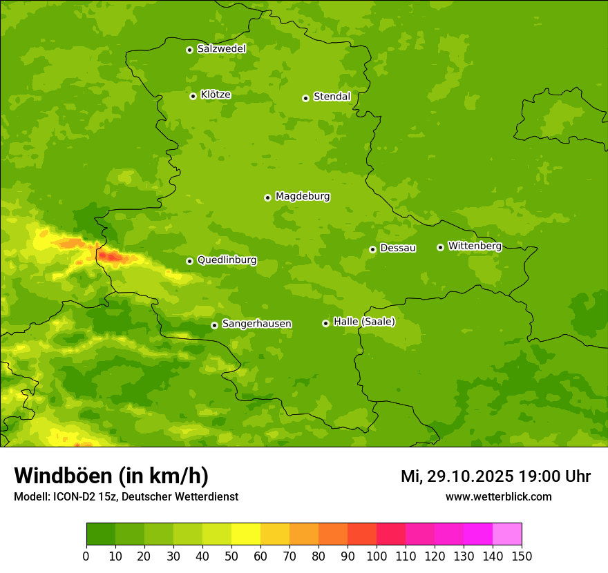 Modellkarten Windgeschwindigkeit Modellkarten Windgeschwindigkeit
