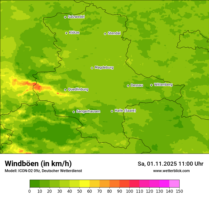 Modellkarten Windgeschwindigkeit Modellkarten Windgeschwindigkeit