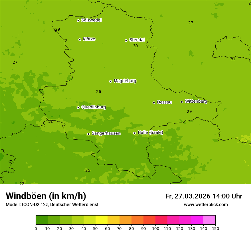 Modellkarte ICON-D2 – vmax – st