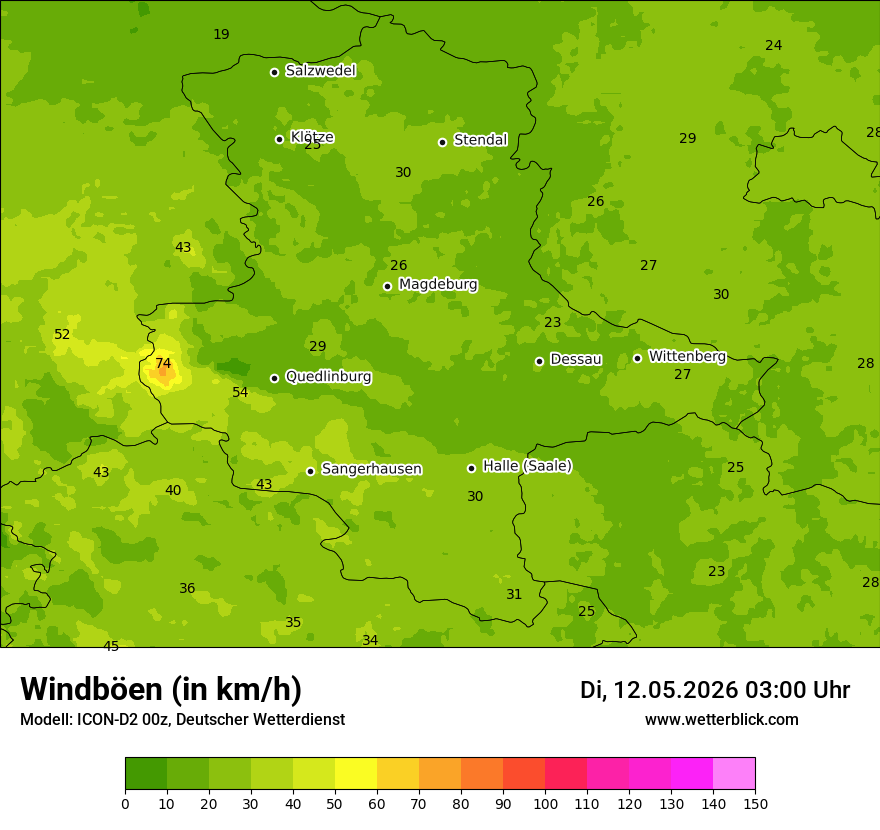 Maximale Windböen