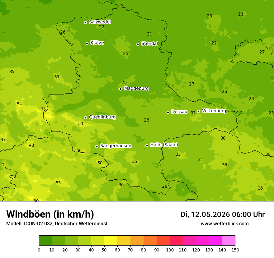 Maximale Windböen
