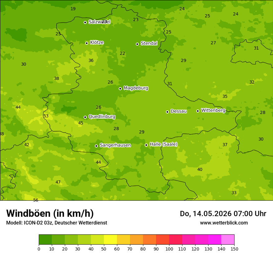 Maximale Windböen