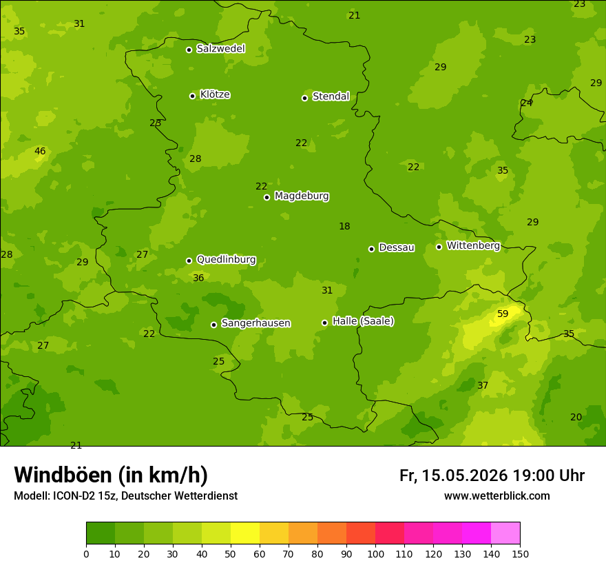 Maximale Windböen