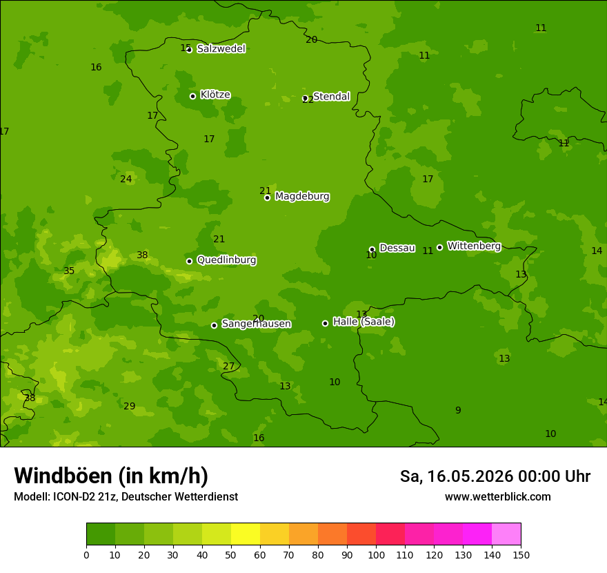Maximale Windböen