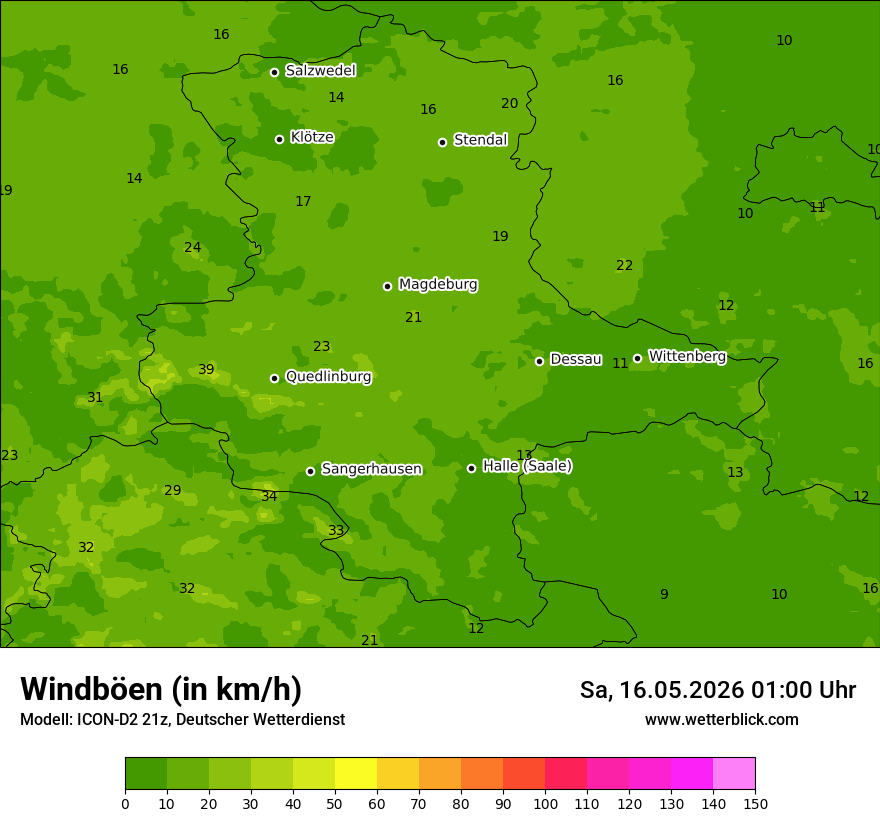 Maximale Windböen