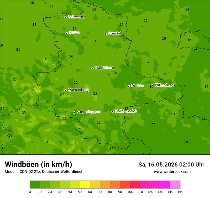 Maximale Windböen