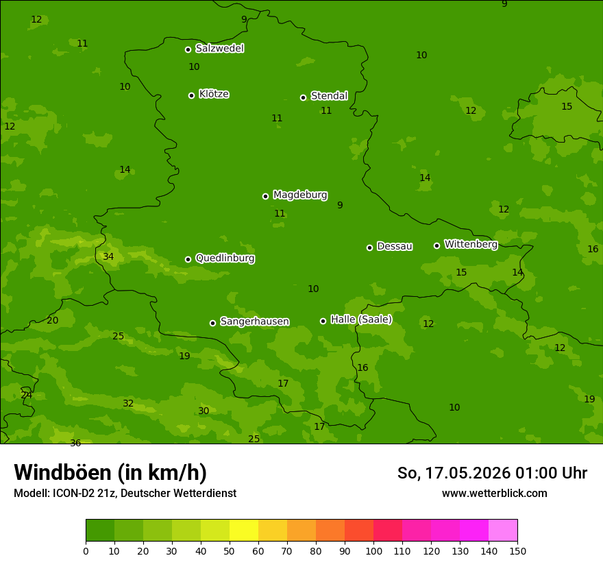 Maximale Windböen