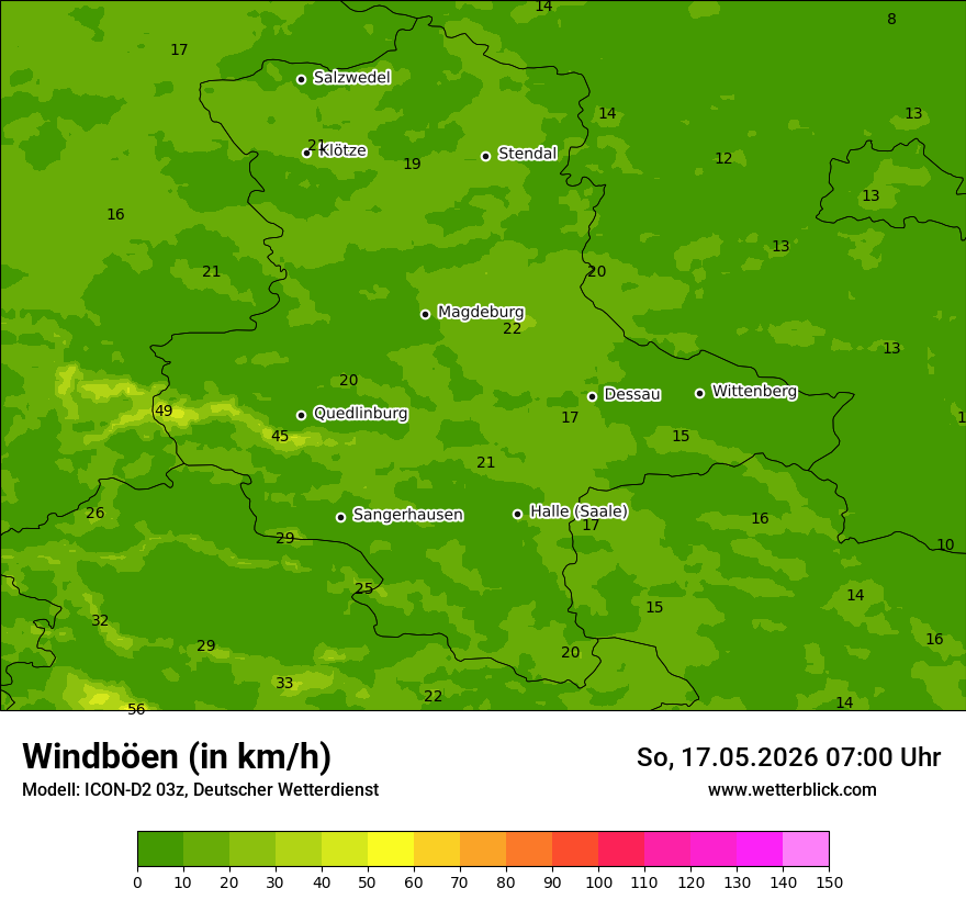 Maximale Windböen