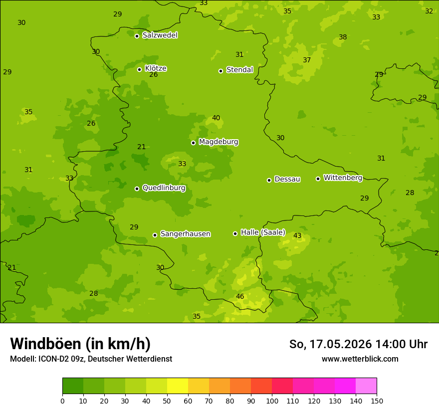 Maximale Windböen
