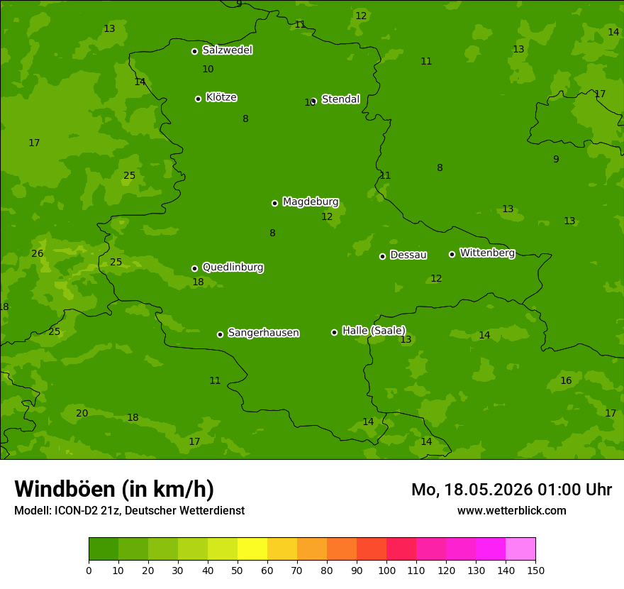 Maximale Windböen
