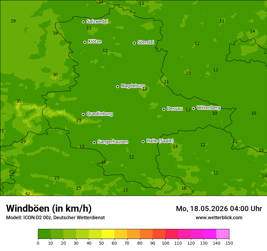 Maximale Windböen