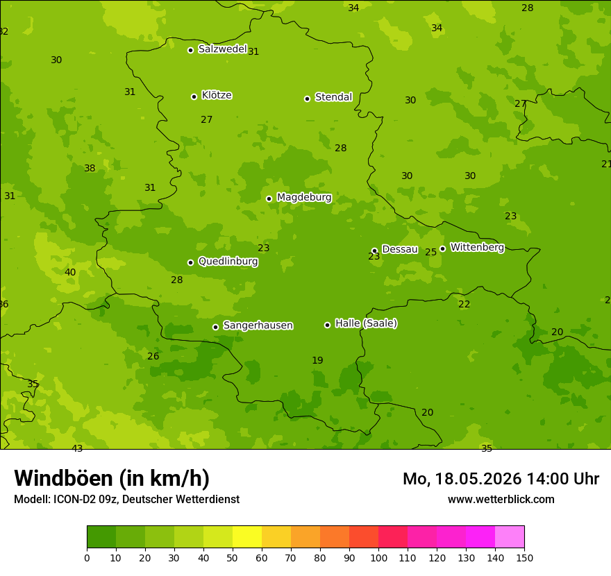 Maximale Windböen