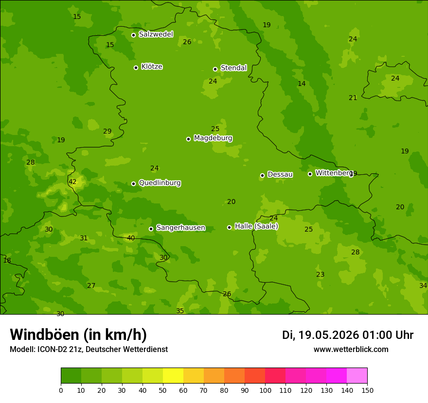 Maximale Windböen