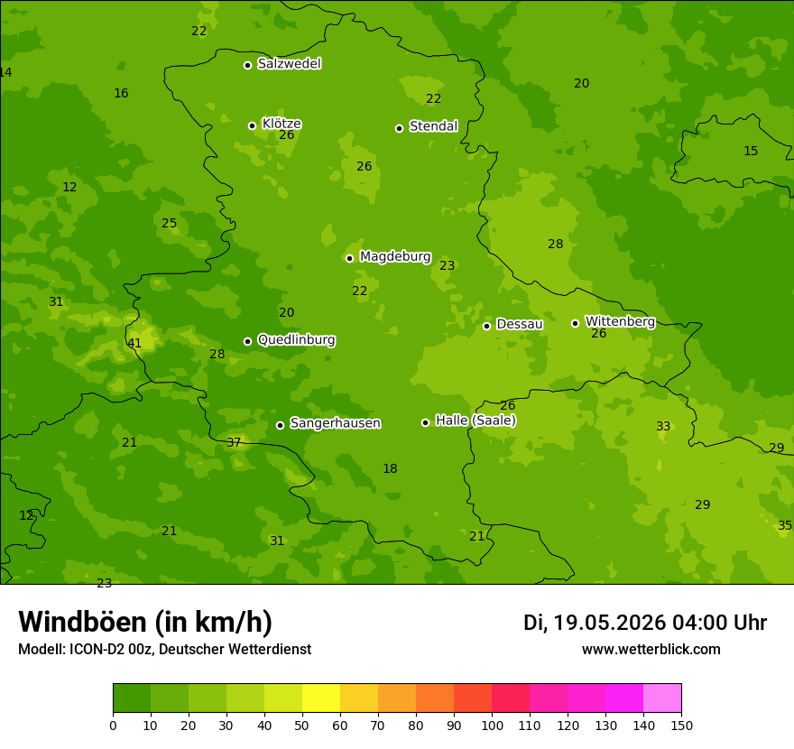 Maximale Windböen