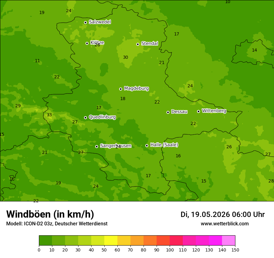 Maximale Windböen